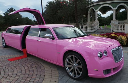 Pink Baby Bentley Limo Hire Bradford