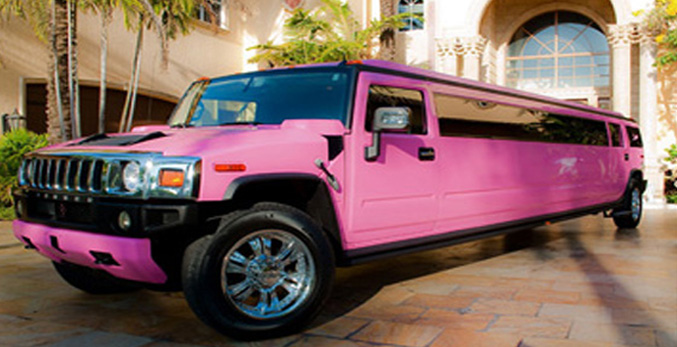 Pink Hummer  limo hire Nottingham