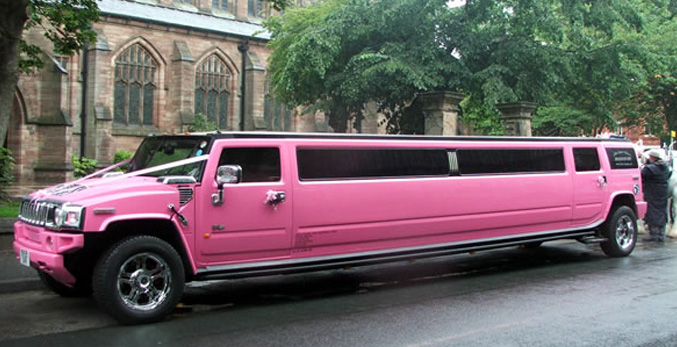 Pink Wedding Hummer Limo Sheffield